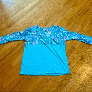 Finn Lilly Pullitzer long sleeve tee “aqua-la vista”